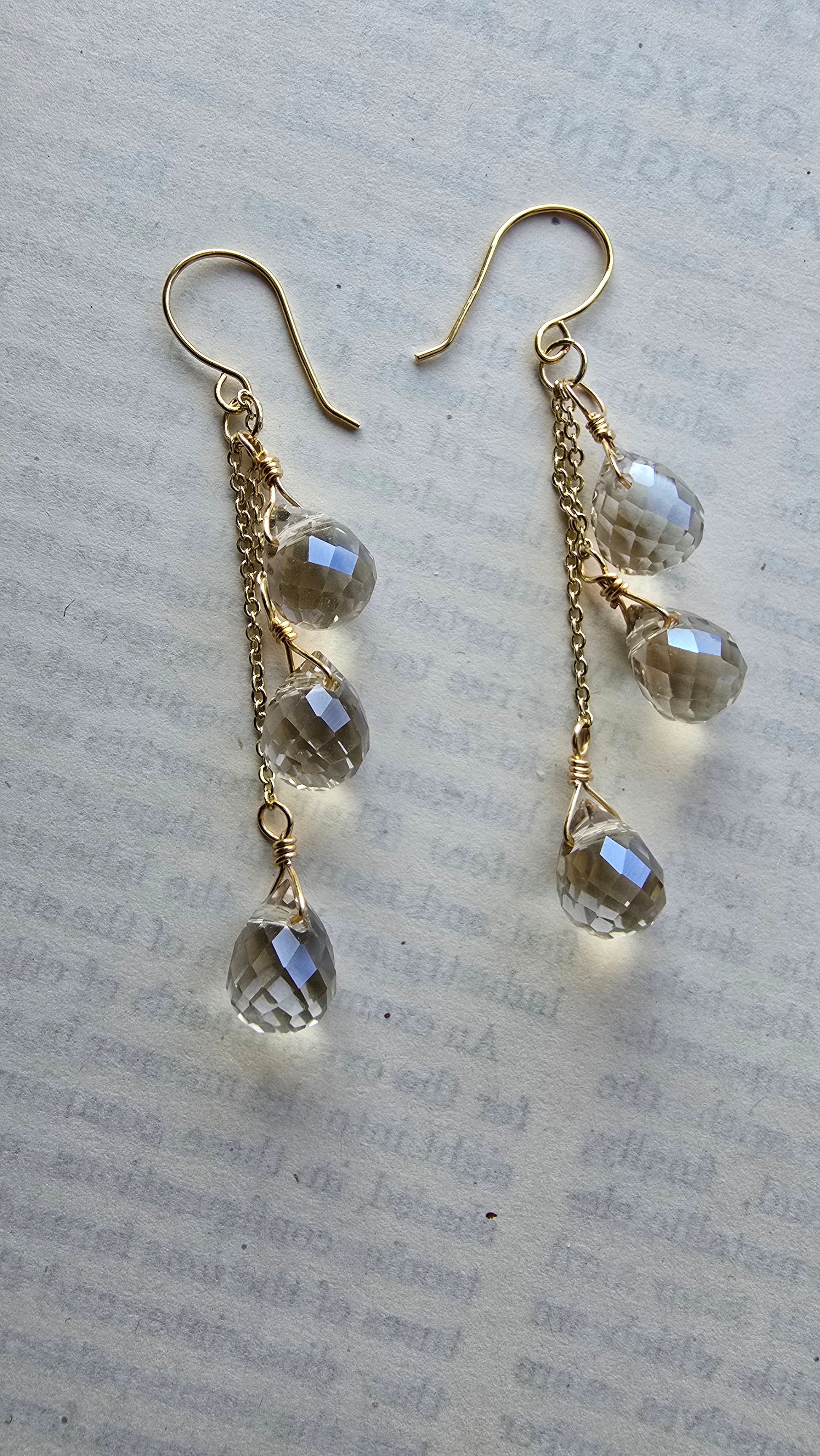 Cascade Crystal Drop Earrings Sacred Sol Design