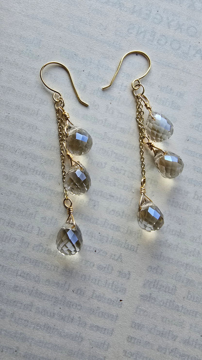 Cascade Crystal Drop Earrings Sacred Sol Design