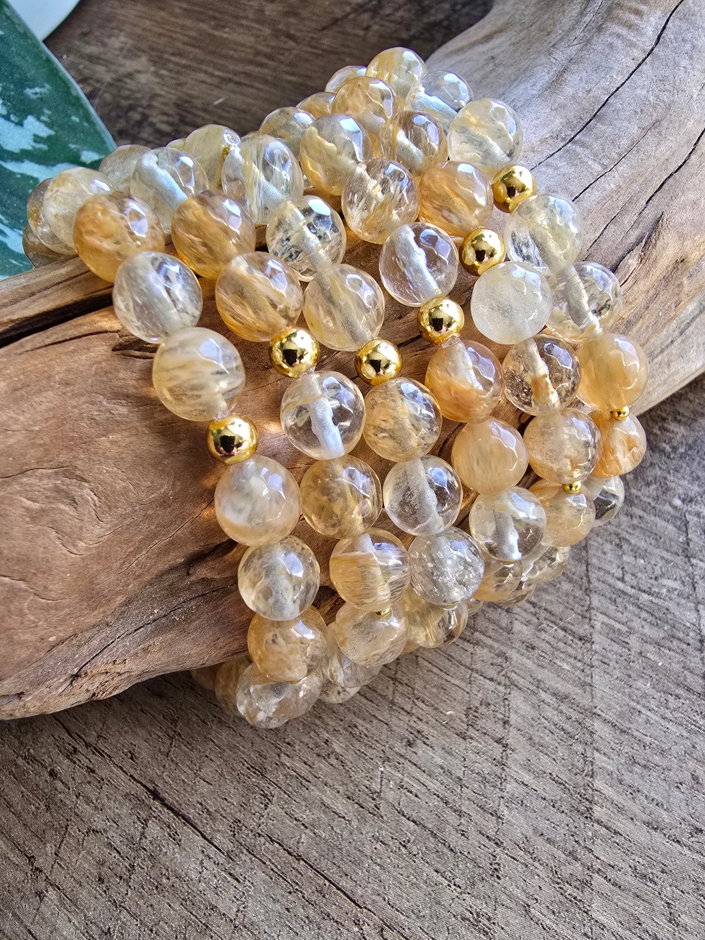 Faceted Golden Quartz Bracelet with Gold Filled Accents My Store