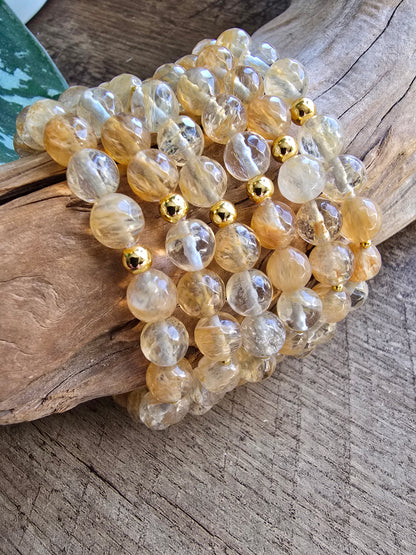 Faceted Golden Quartz Bracelet with Gold Filled Accents My Store