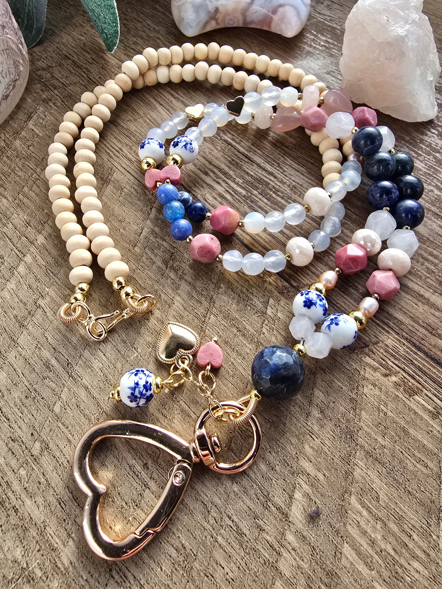 Not Your Grandma’s China | Multi-Stone Beaded Lanyard