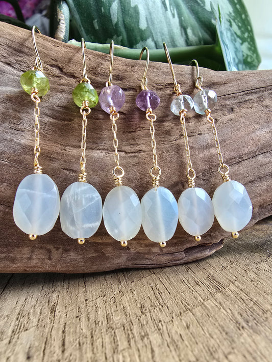 Moonstone Drop Earrings Sacred Sol Design