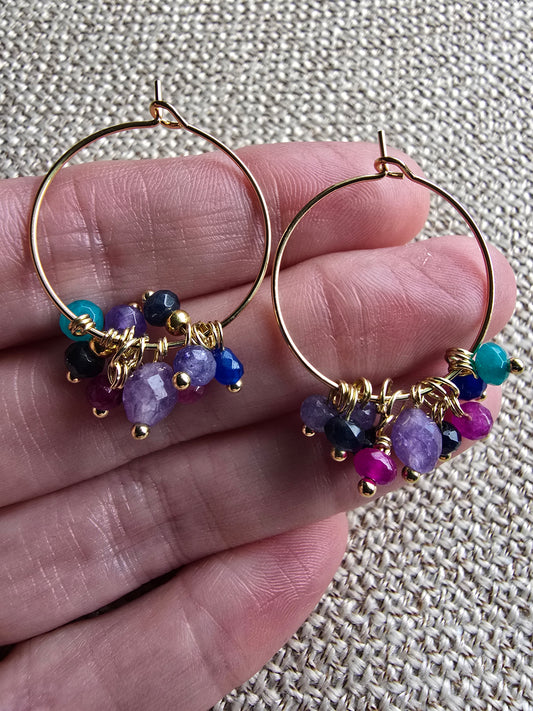 Kaleidoscope Midnight Earrings Sacred Sol Design