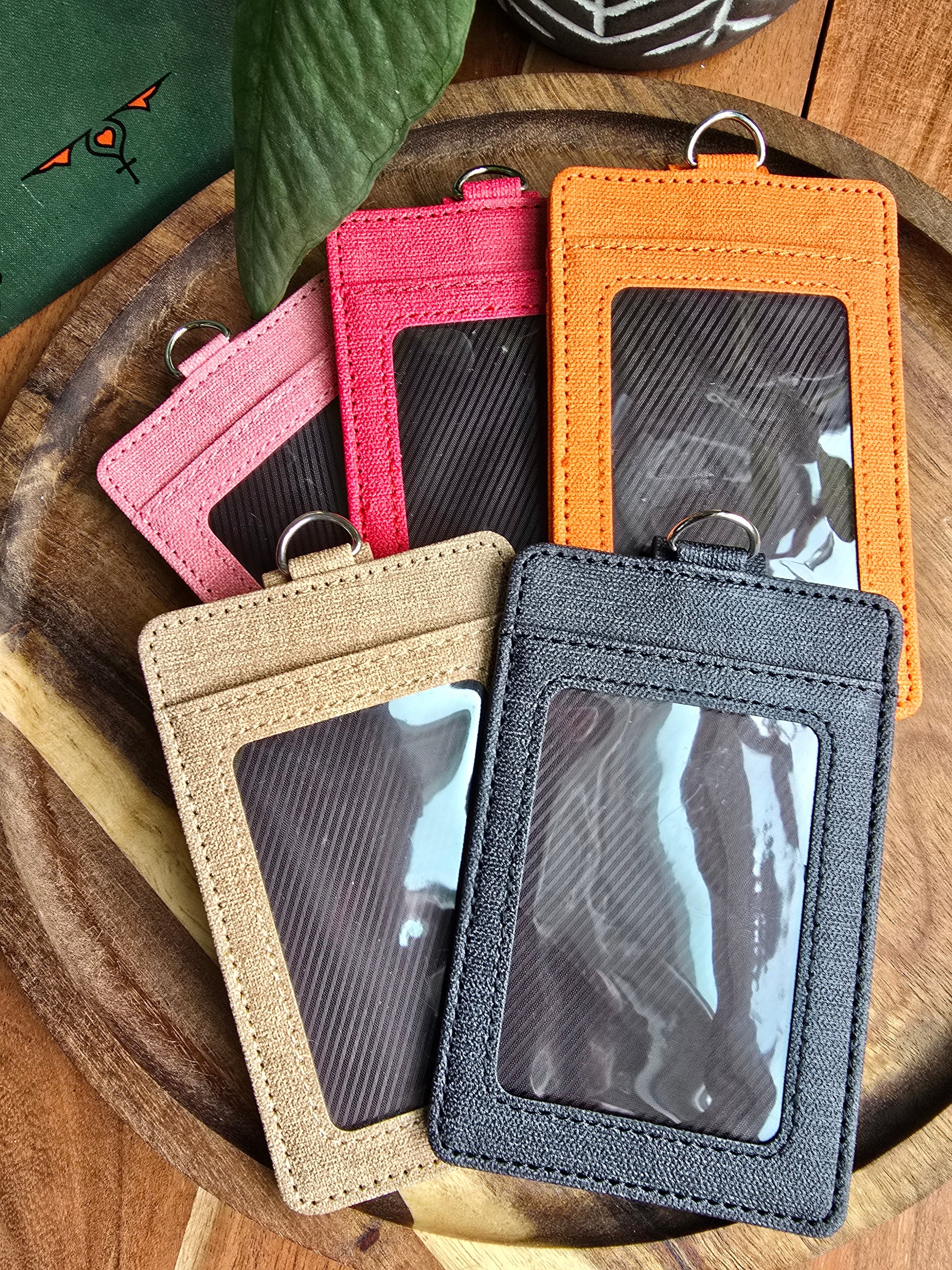 The Signature Slim 3-Pocket Canvas Badge Holder Sacred Sol Design