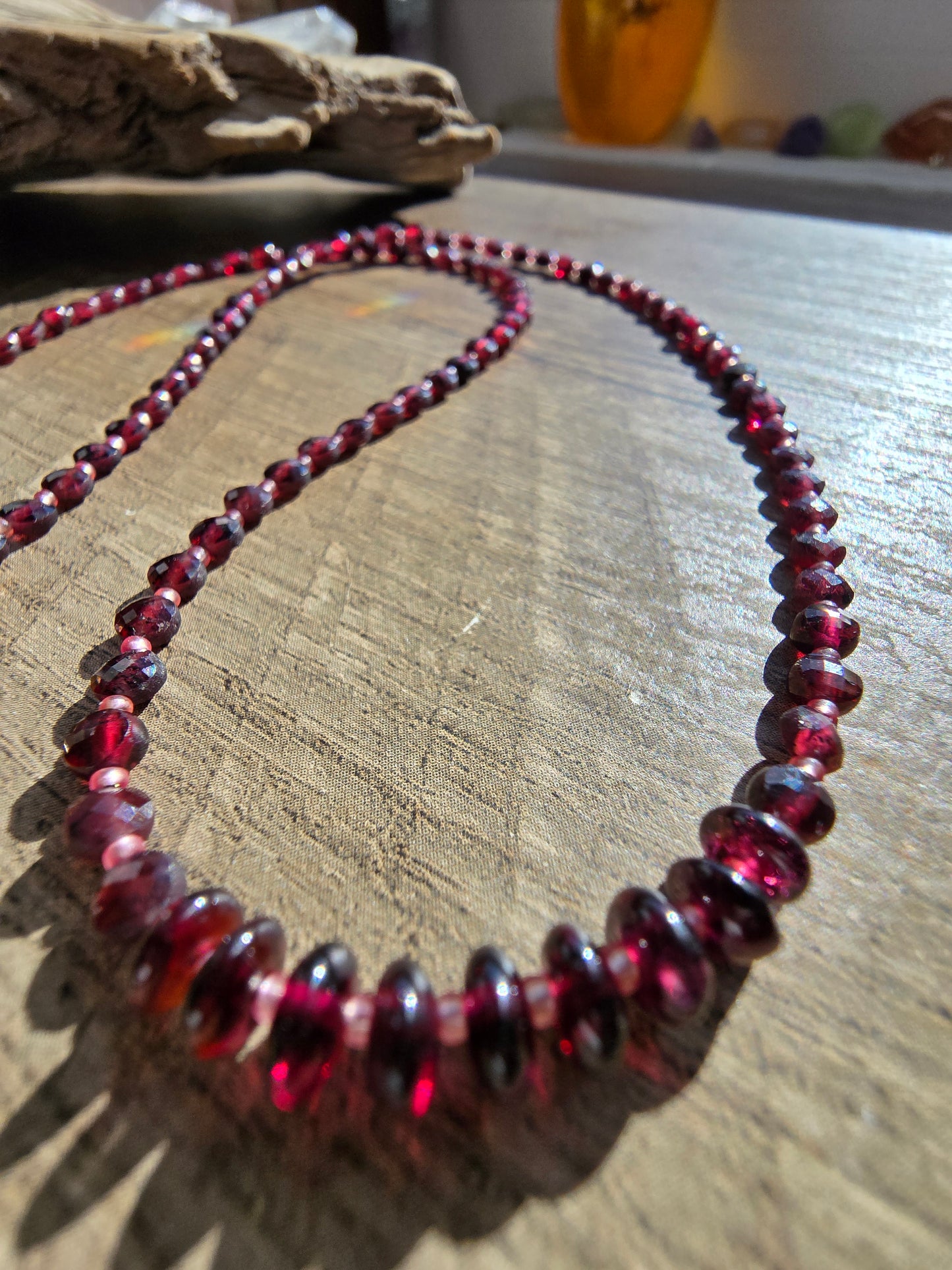 Garnet Radiance Necklace Sacred Sol Design