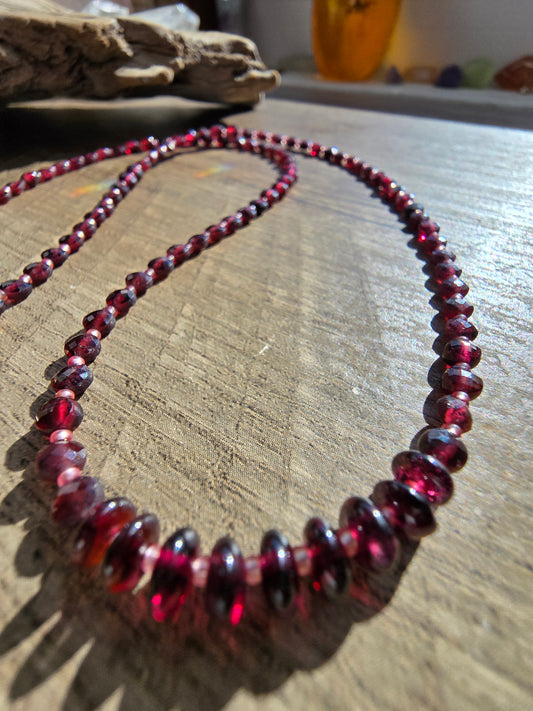 Garnet Radiance Necklace Sacred Sol Design