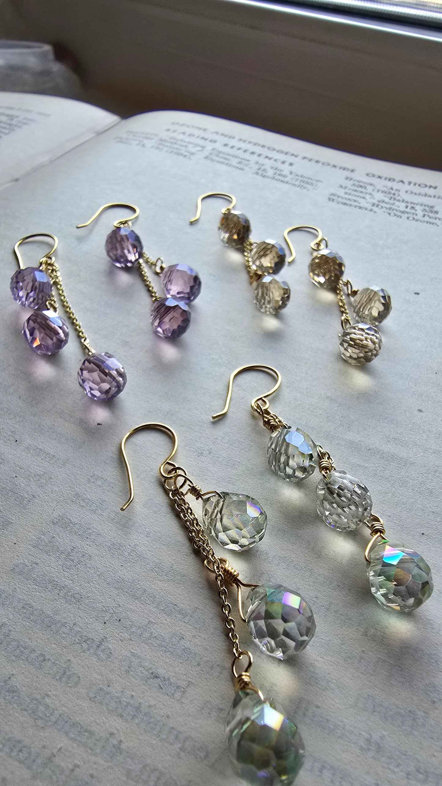 Cascade Crystal Drop Earrings Sacred Sol Design