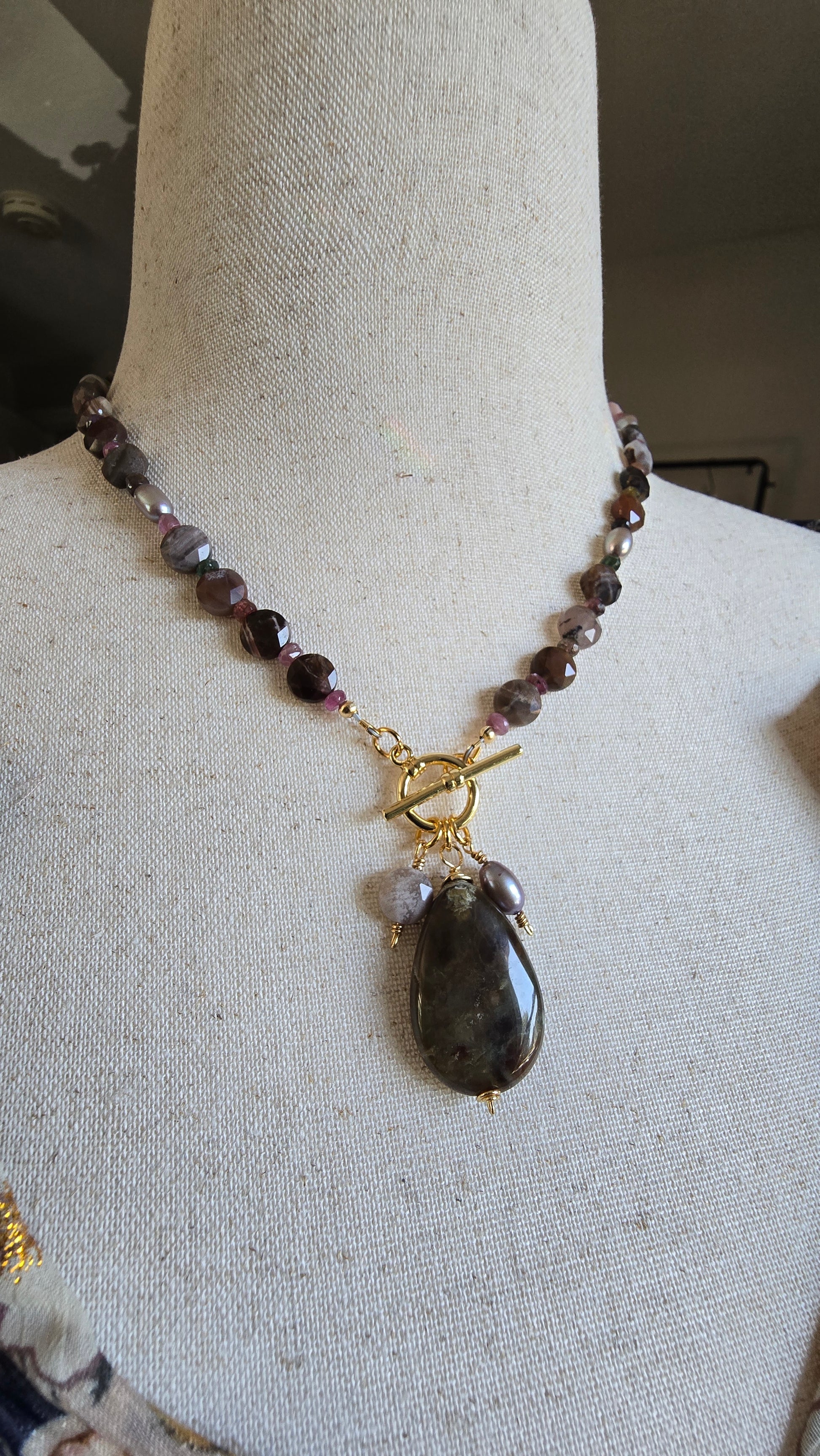 Petrified Wood Statement Necklace Sacred Sol Design
