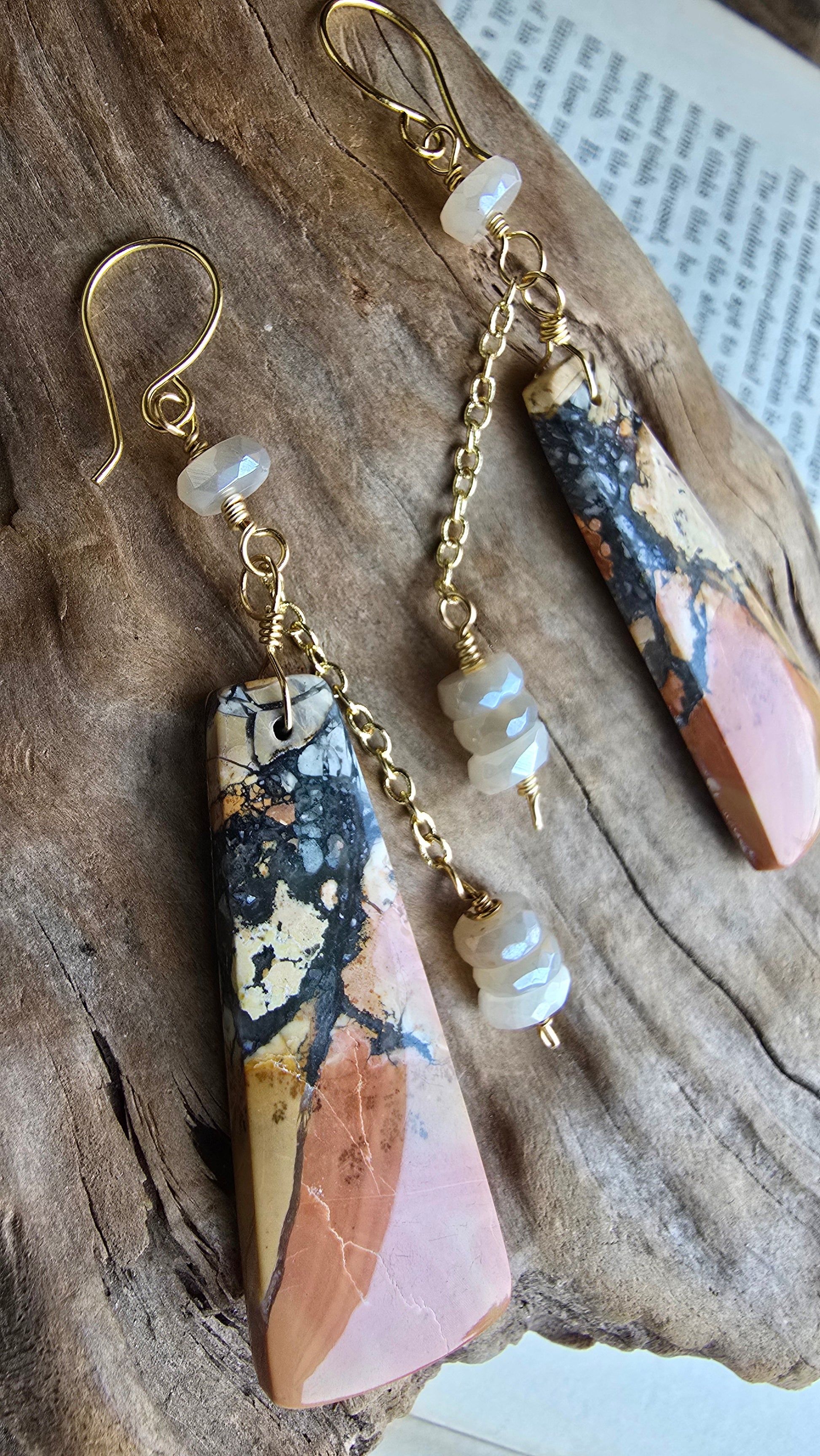 Peanut Jasper Statement Earrings Sacred Sol Design