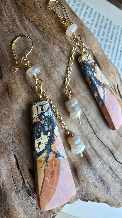 Peanut Jasper Statement Earrings Sacred Sol Design