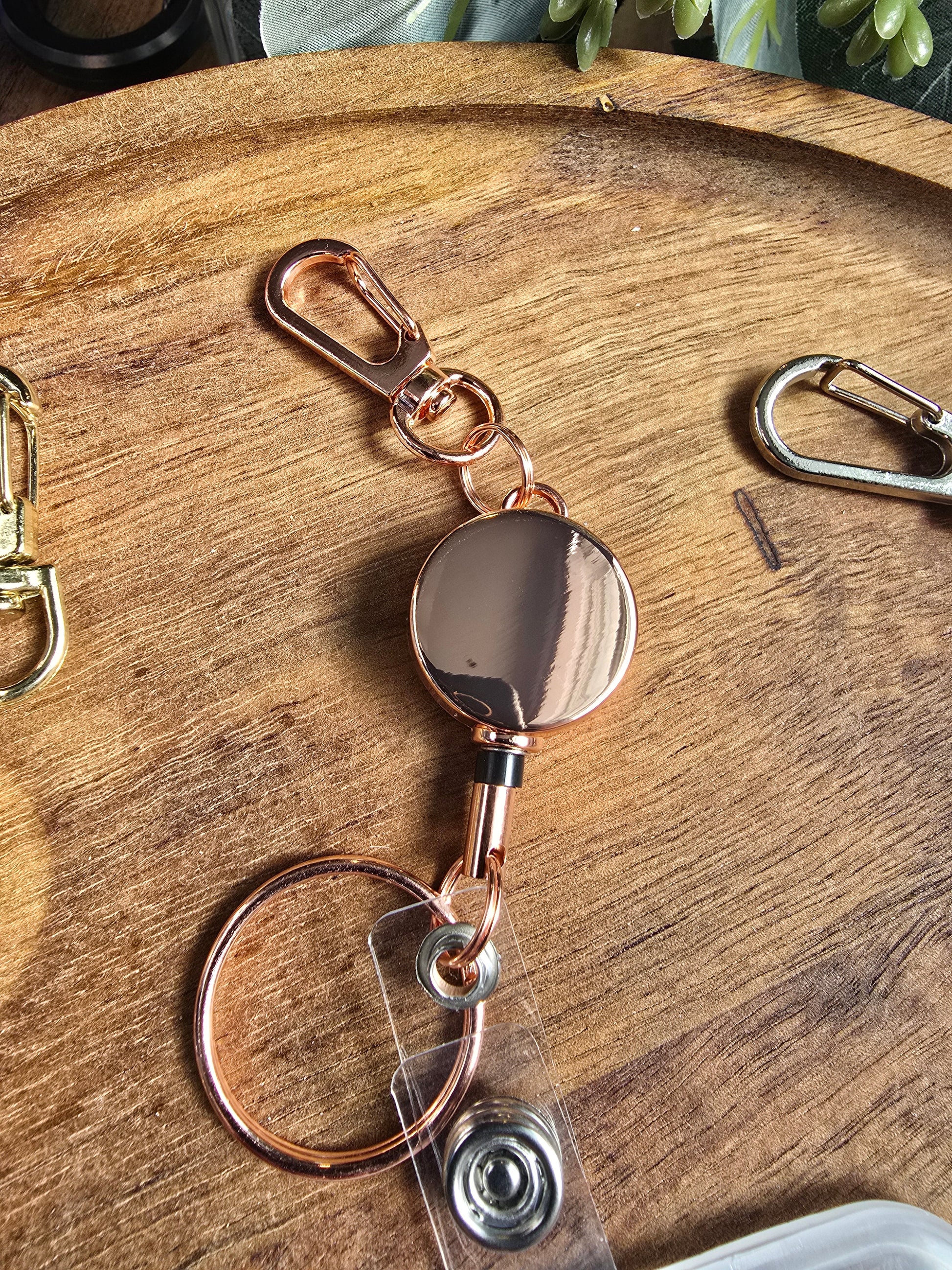 Clip-on Extendable Badge Reel Sacred Sol Design