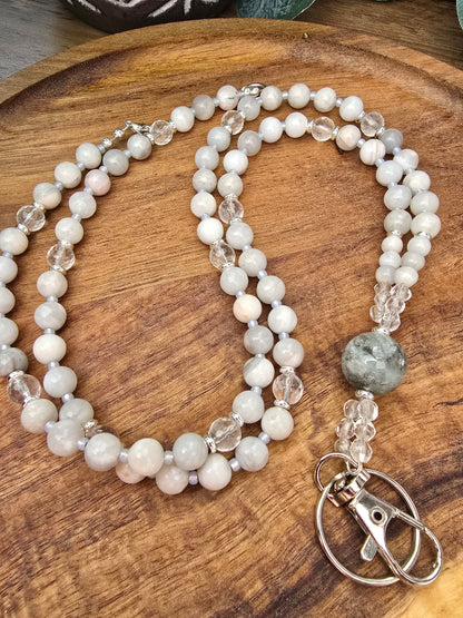 Aquamarine Tranquility Lanyard Sacred Sol Design