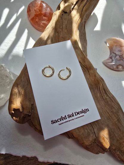Small Gold Huggie Hoops (13MM)