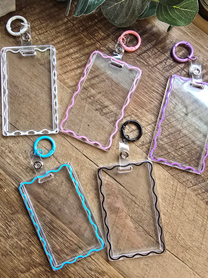 Scalloped Edge Photocard & ID Holder Sacred Sol Design