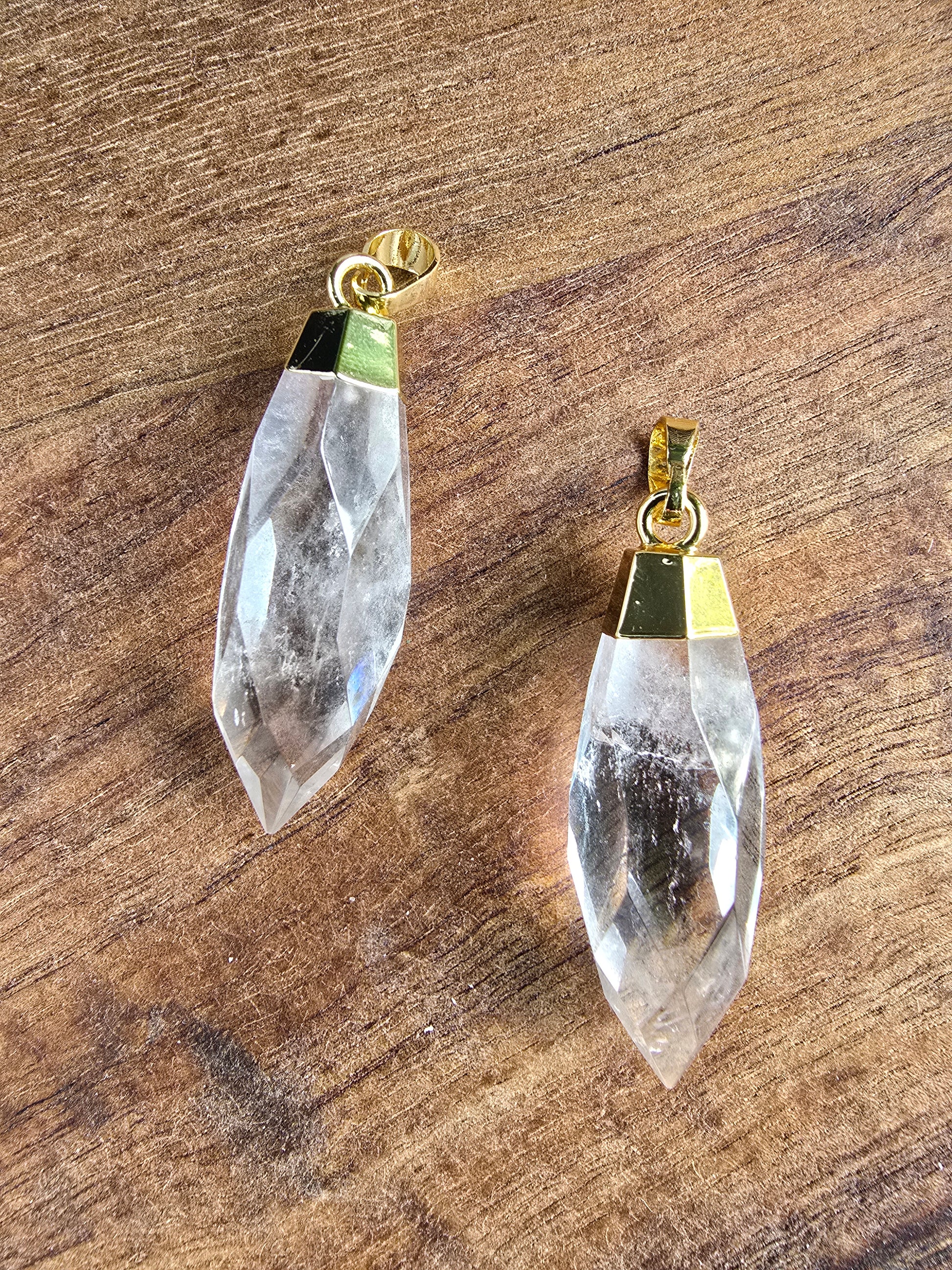 Natural Clear Quartz Point Charm My Store