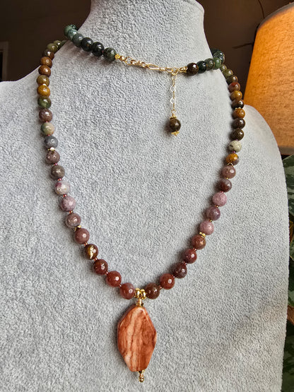 The Indian Summer Opera Necklace Sacred Sol Design