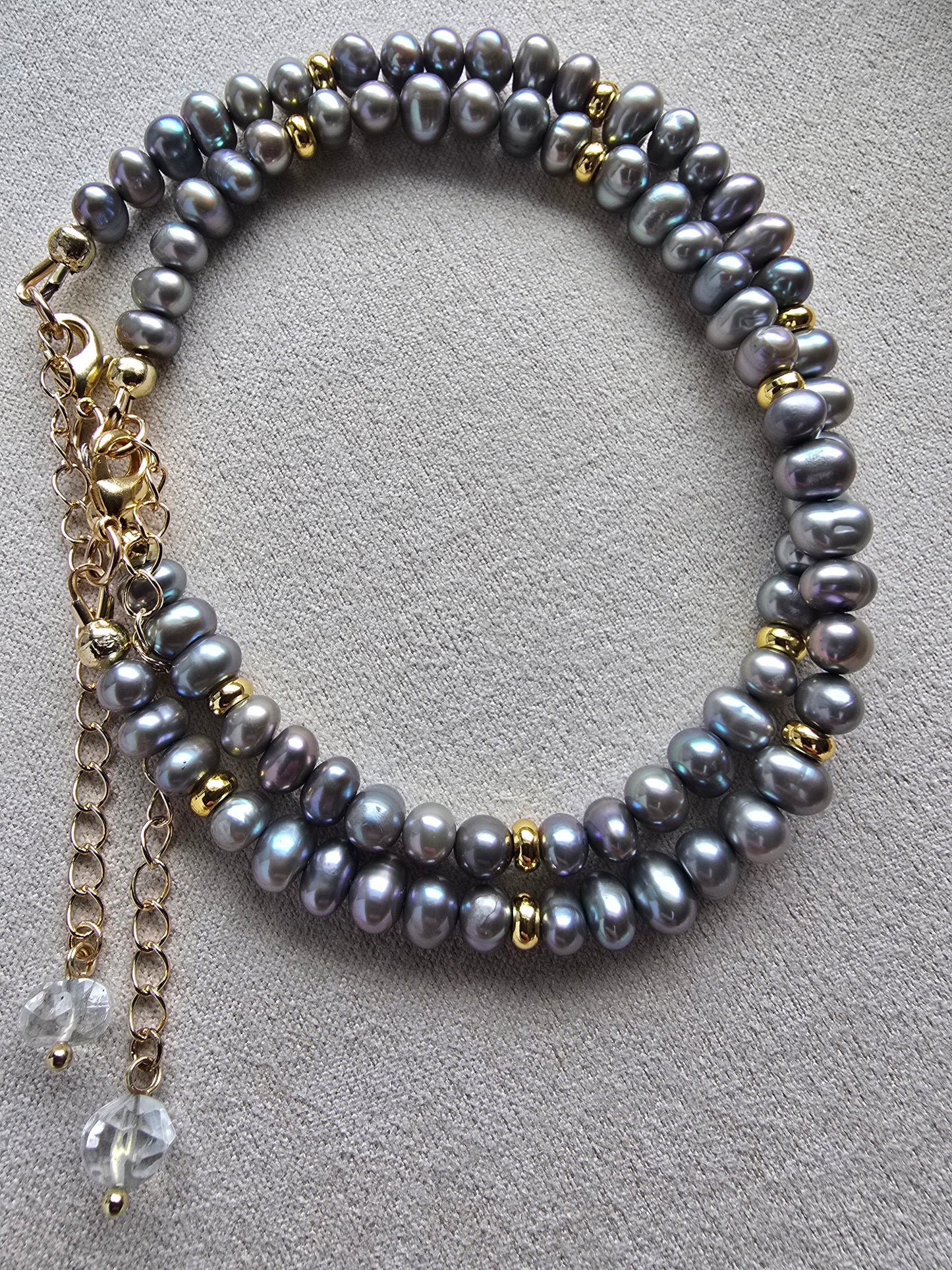 Gold Filled Pearl Bracelet with Gemstone Charm Extender | Everyday Pearl Jewelry My Store