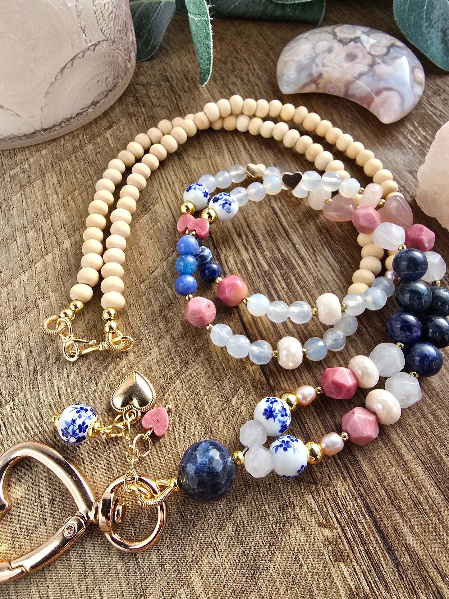 Not Your Grandma’s China | Multi-Stone Beaded Lanyard