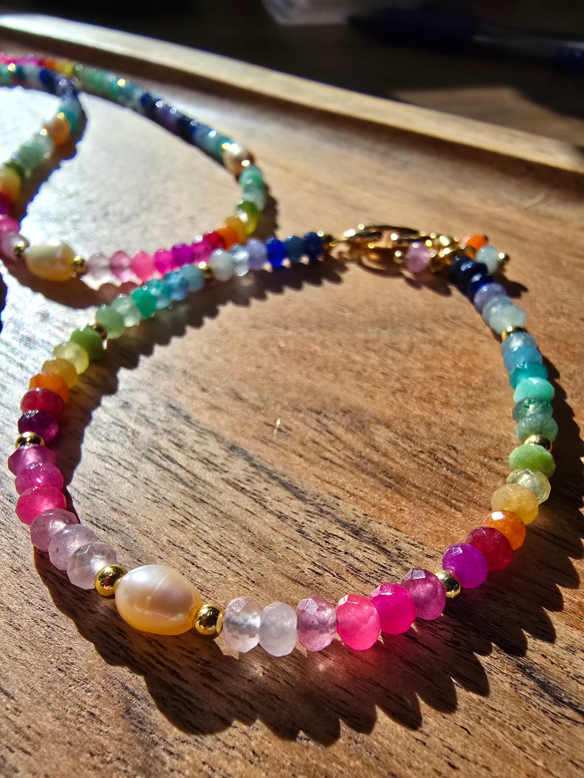 The Over the Rainbow Convertible Lanyard & Bracelet set Sacred Sol Design