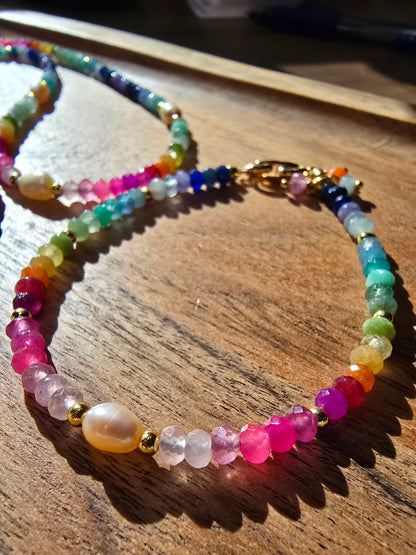 The Over the Rainbow Convertible Lanyard & Bracelet set Sacred Sol Design