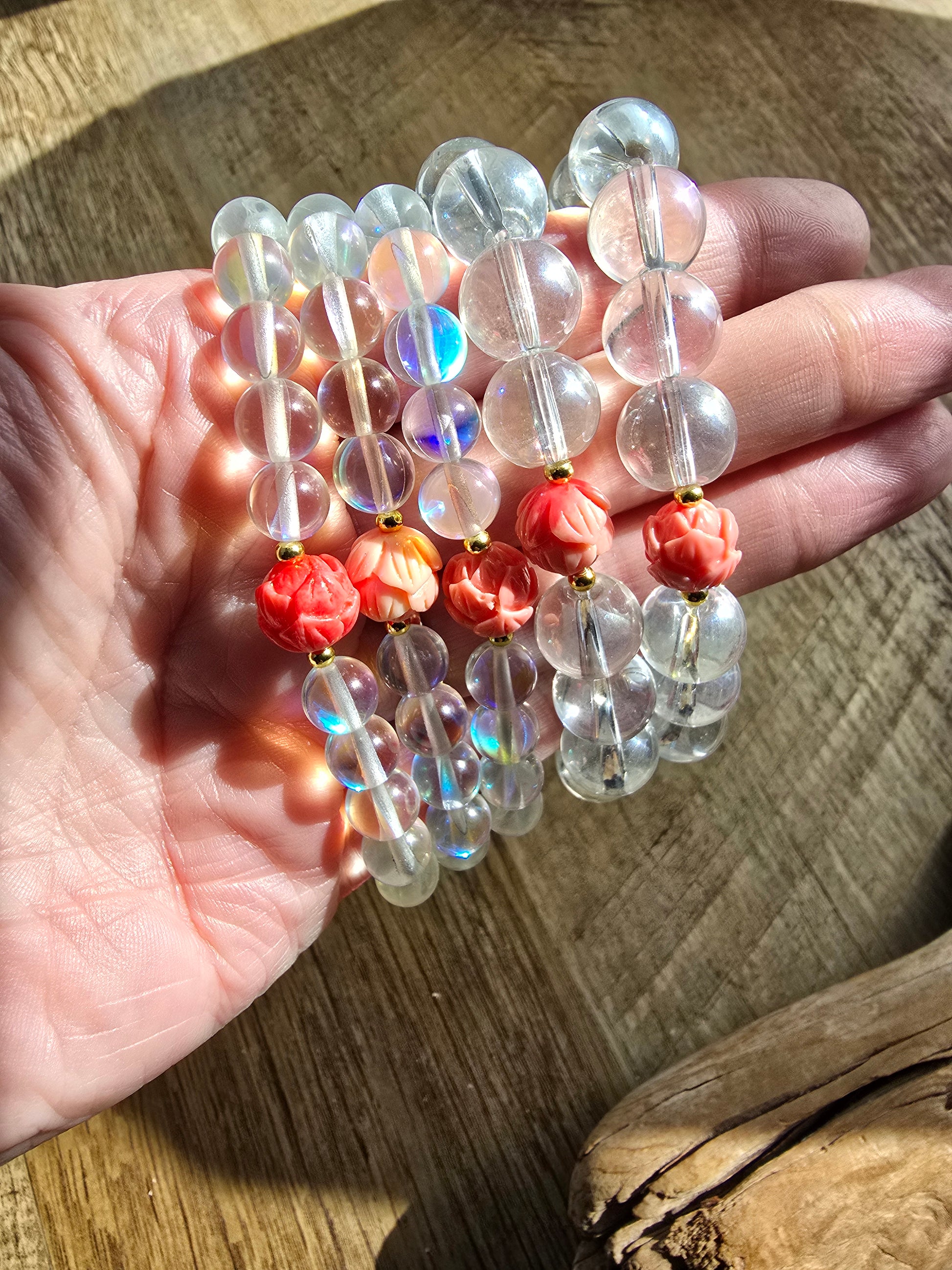 12MM Mystic Aura Glass Bead Bracelet My Store