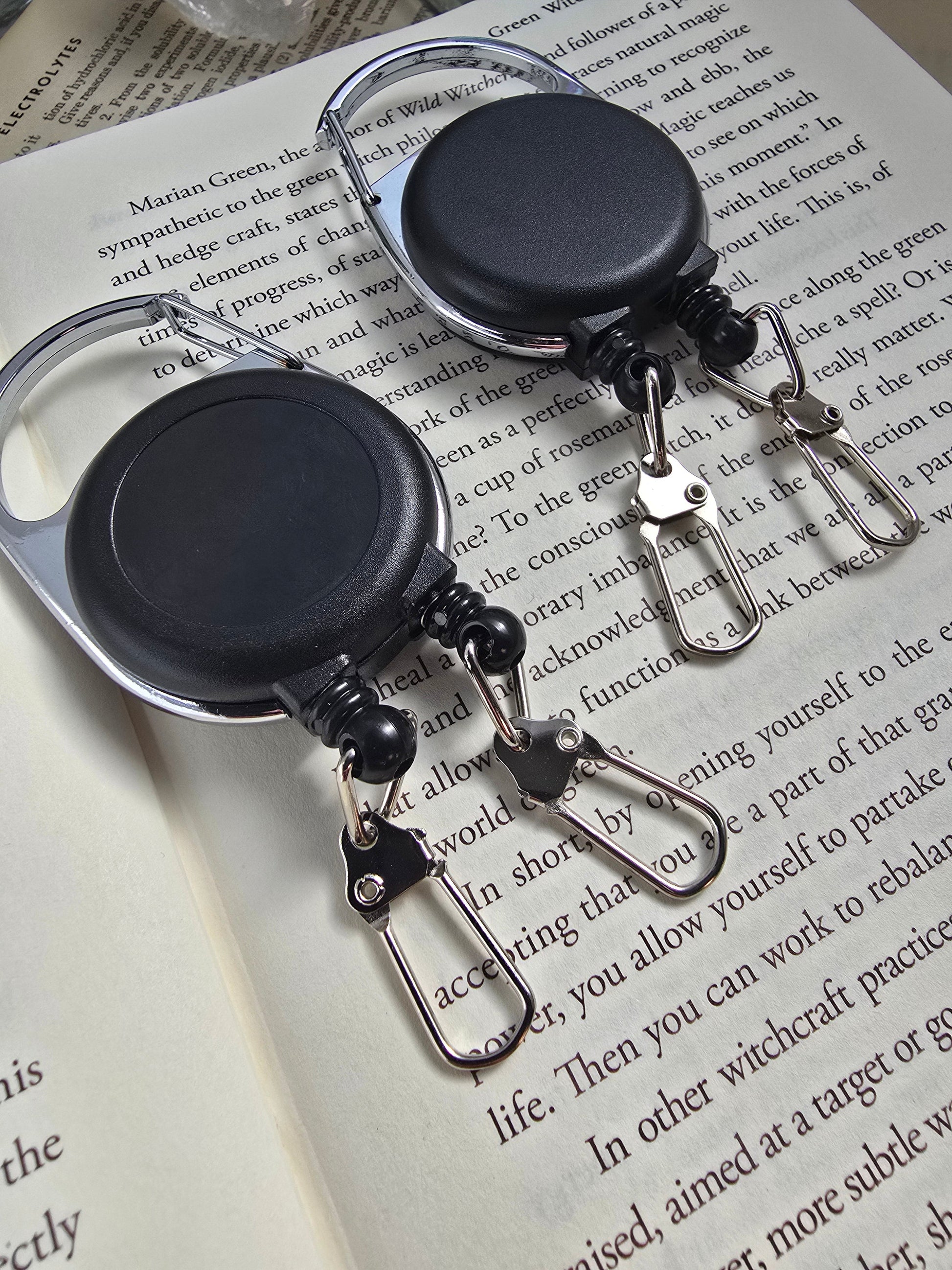 Dual-Function Retractable Badge Reel (Double-Headed) Sacred Sol Design