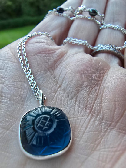 London Blue Topaz Necklace Sacred Sol Design