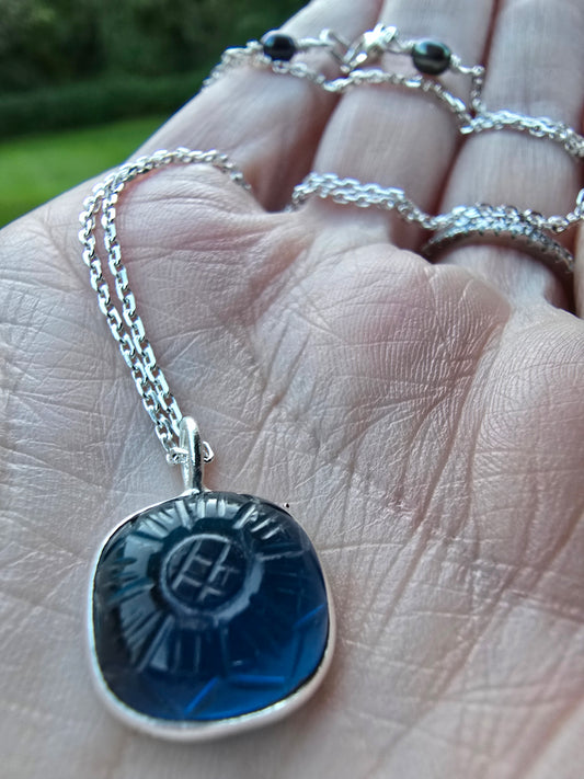 London Blue Topaz Necklace Sacred Sol Design