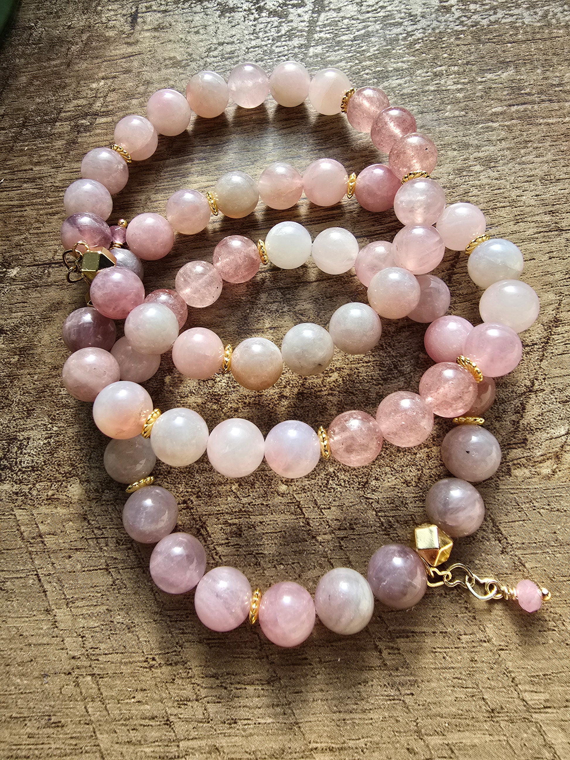 Gentle Grace Rose Quartz & Lavender Gemstone Bracelets My Store