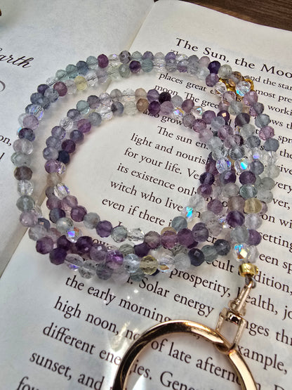 Delicate Fluorite Sparkle Lanyard Sacred Sol Design