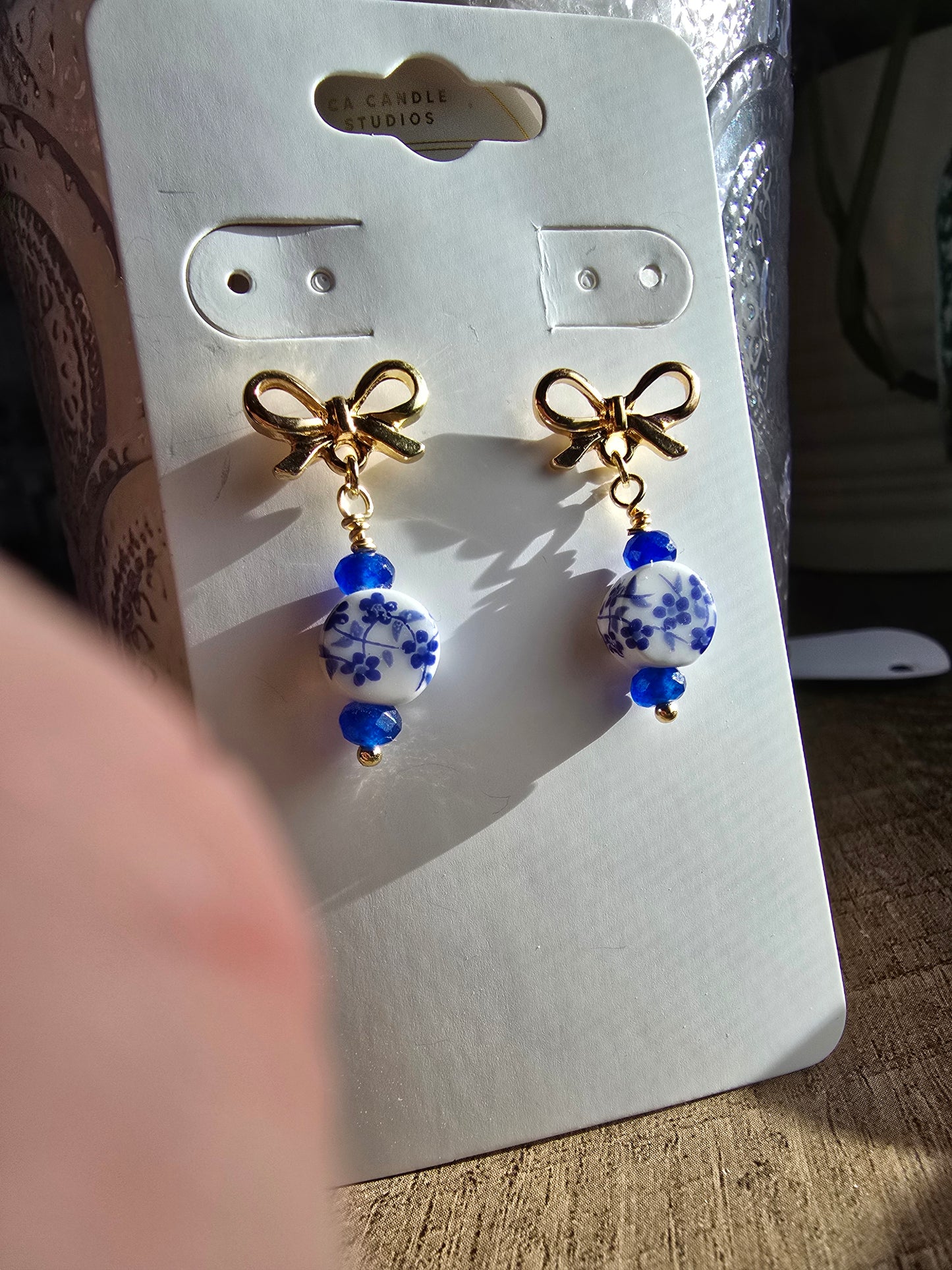 Not Your Grandma’s China | Blue Chalcedony & Ceramic Drops