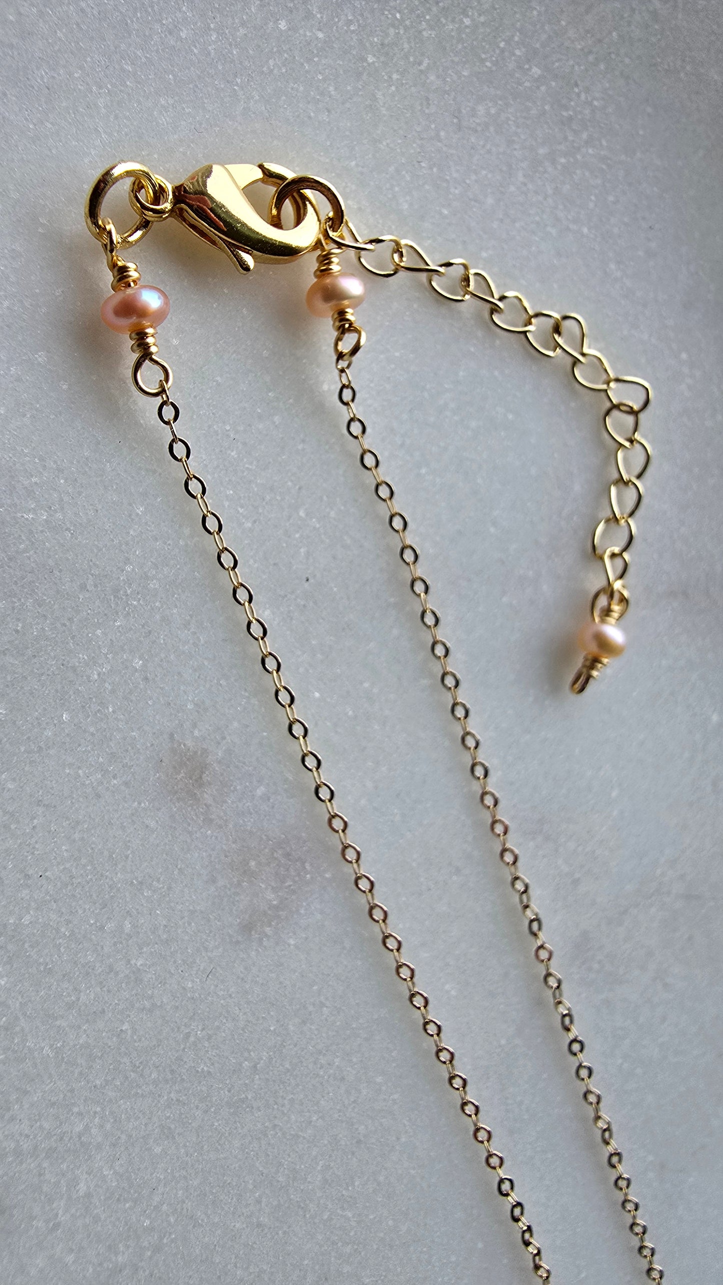 Mystic Moonstone Gold Filled Necklace Sacred Sol Design