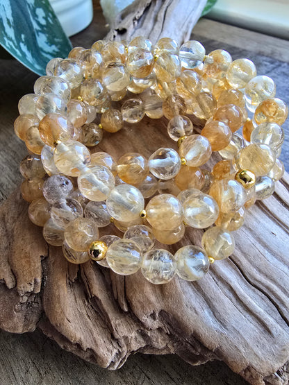 Faceted Golden Quartz Bracelet with Gold Filled Accents My Store