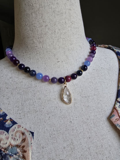 Kaleidoscope - Midnight 8MM 17" Necklace Sacred Sol Design