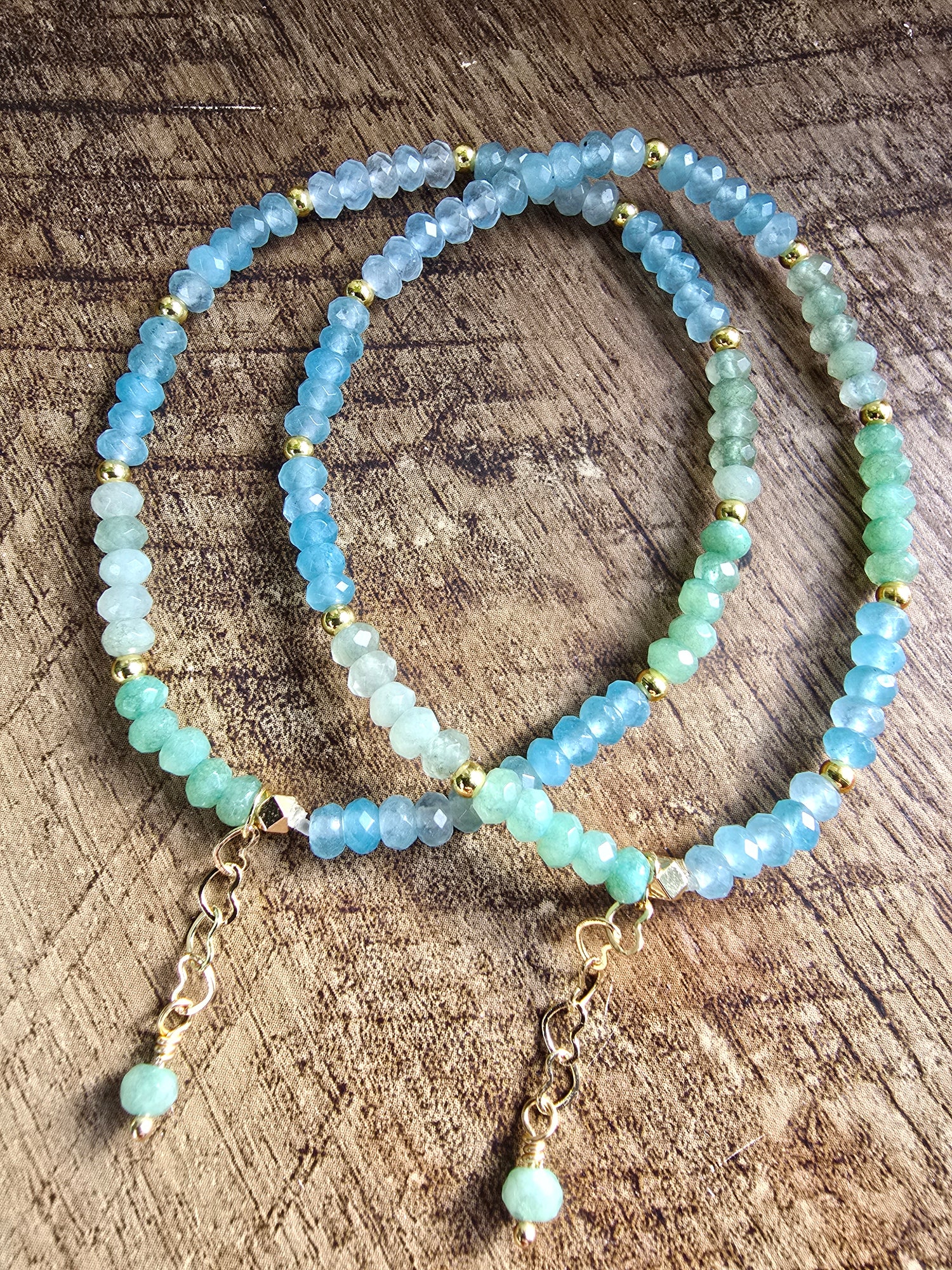 Rainbow Dainty Micro-Faceted Gemstone Collection Bracelet My Store