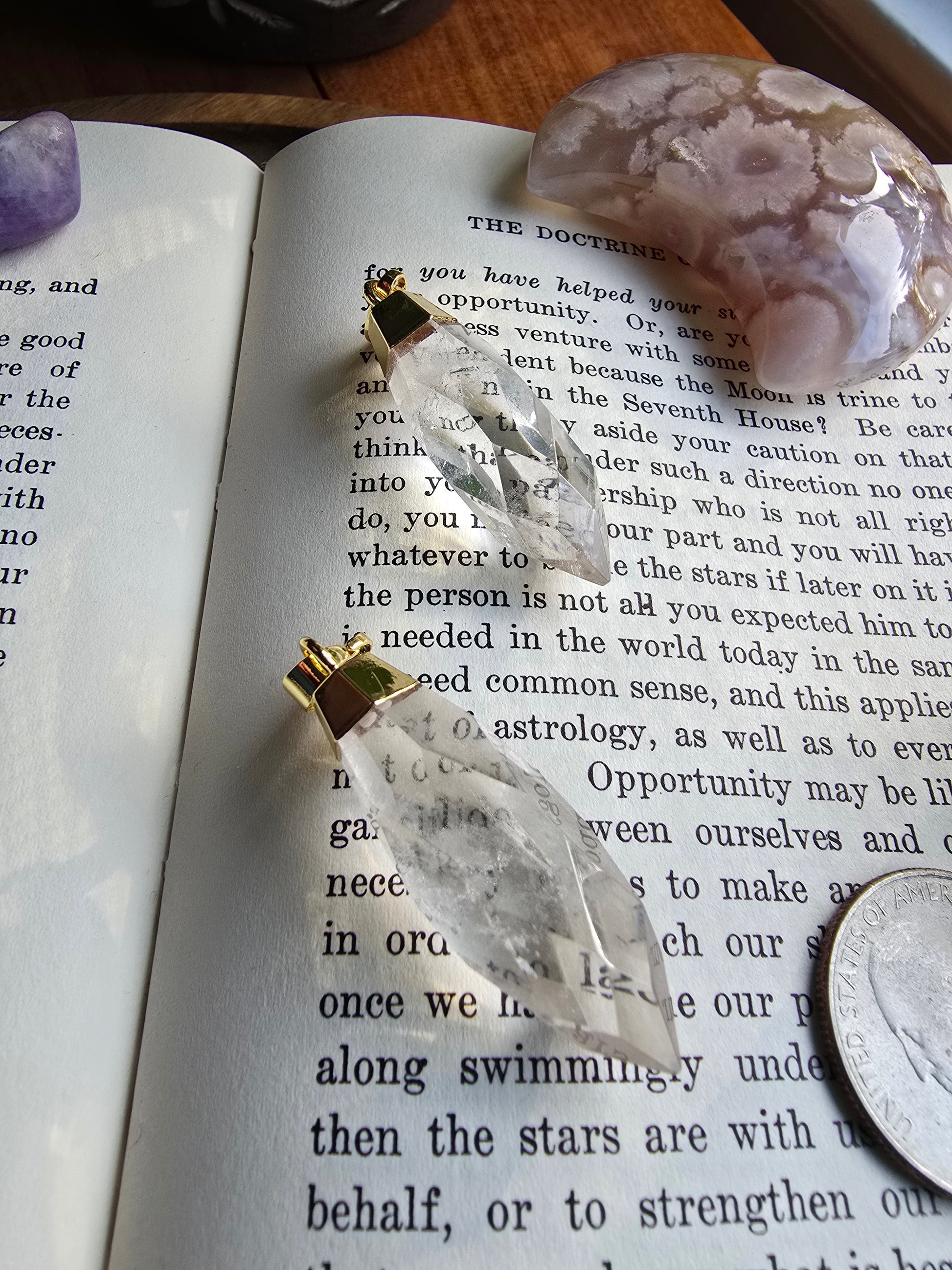 Natural Clear Quartz Point Charm My Store