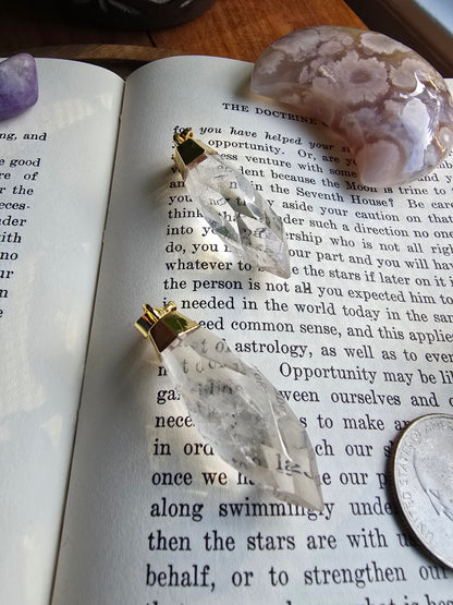 Natural Clear Quartz Point Charm My Store