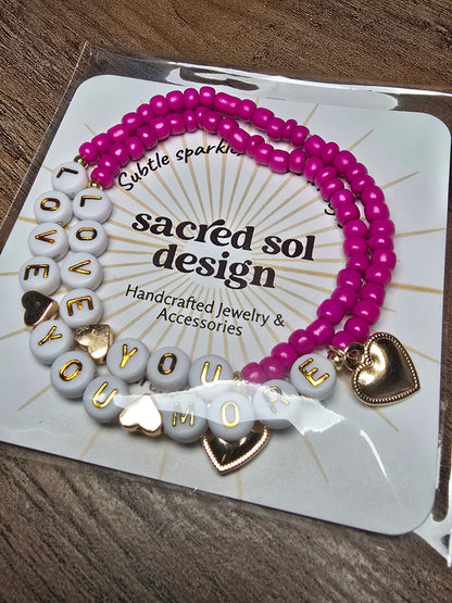 Love You More - DIY Mommy & Me Bracelet Kit Sacred Sol Design