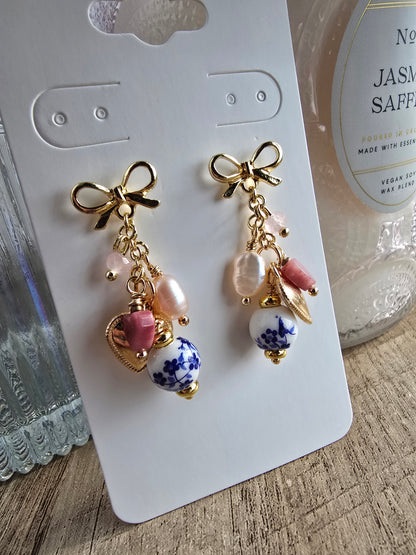 Porcelain Heart Earrings