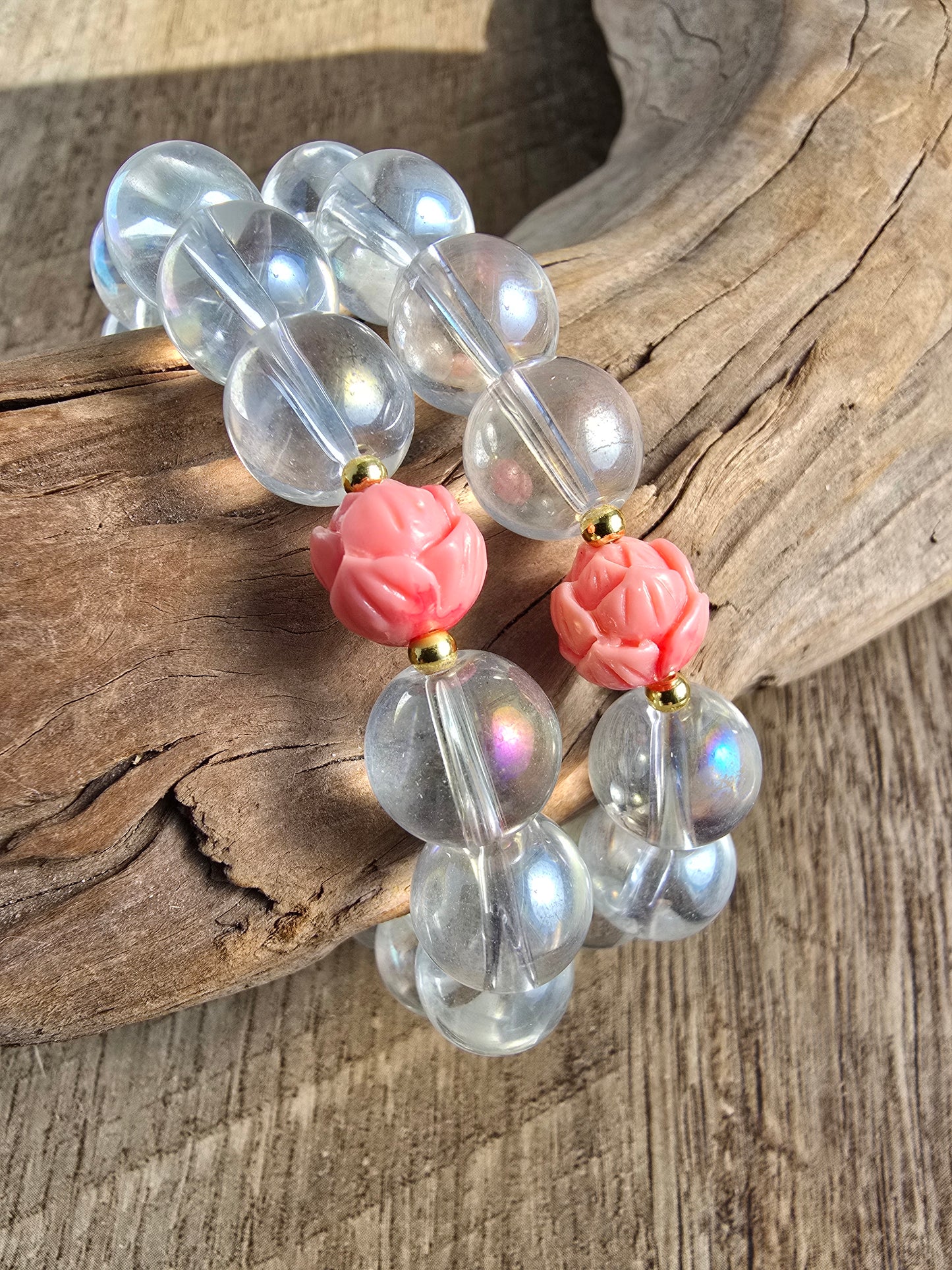 12MM Mystic Aura Glass Bead Bracelet My Store