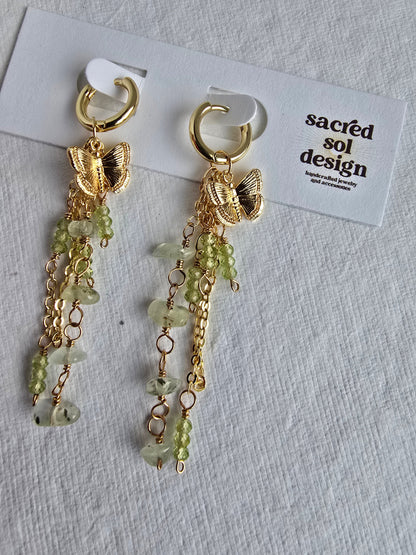 Butterfly Meadow Gold Plated Hoop Earrings