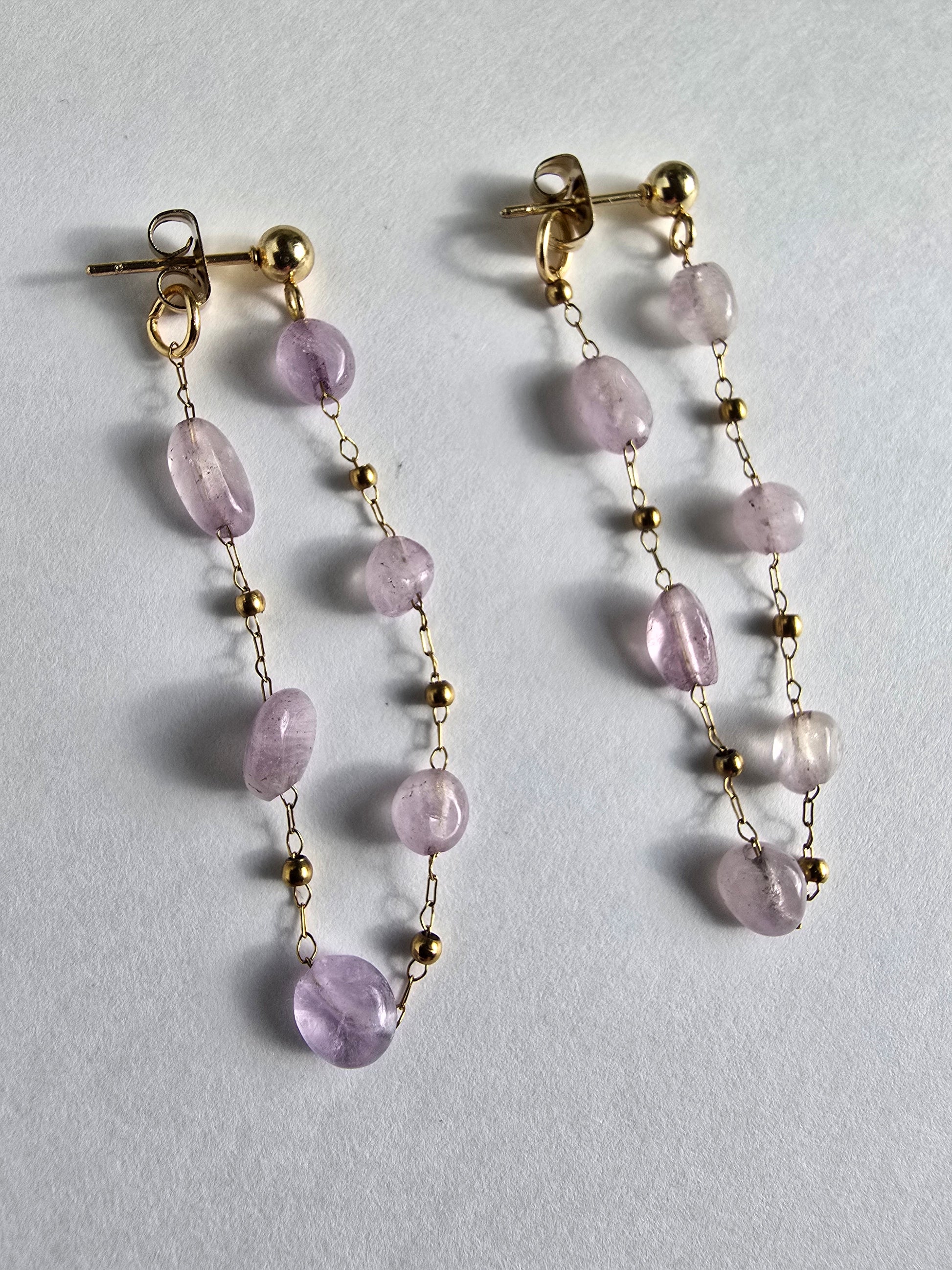Amethyst Double Dangle Earrings Sacred Sol Design