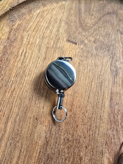 Mini Retractable Metal Badge Reel Sacred Sol Design