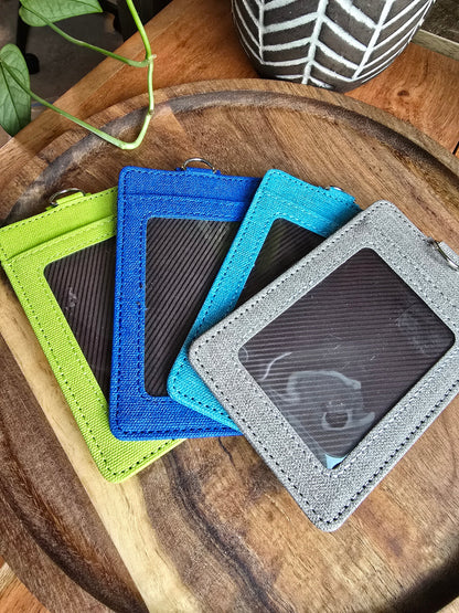 The Signature Slim 3-Pocket Canvas Badge Holder Sacred Sol Design