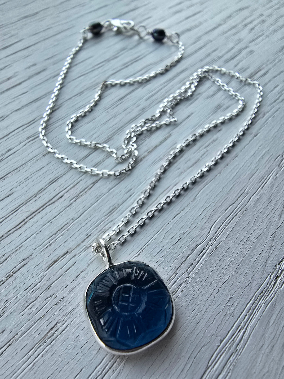 London Blue Topaz Necklace Sacred Sol Design