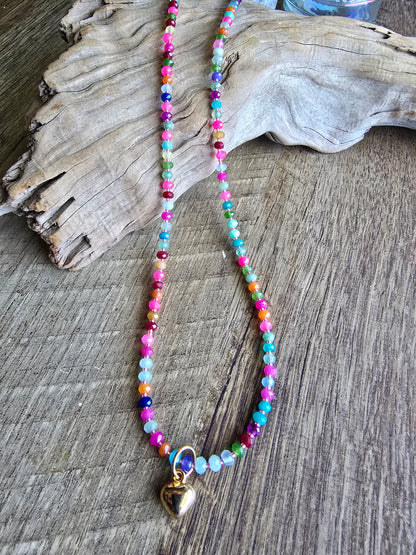 Kaleidoscope - Confetti 4MM Rondelle 18" Necklace Sacred Sol Design