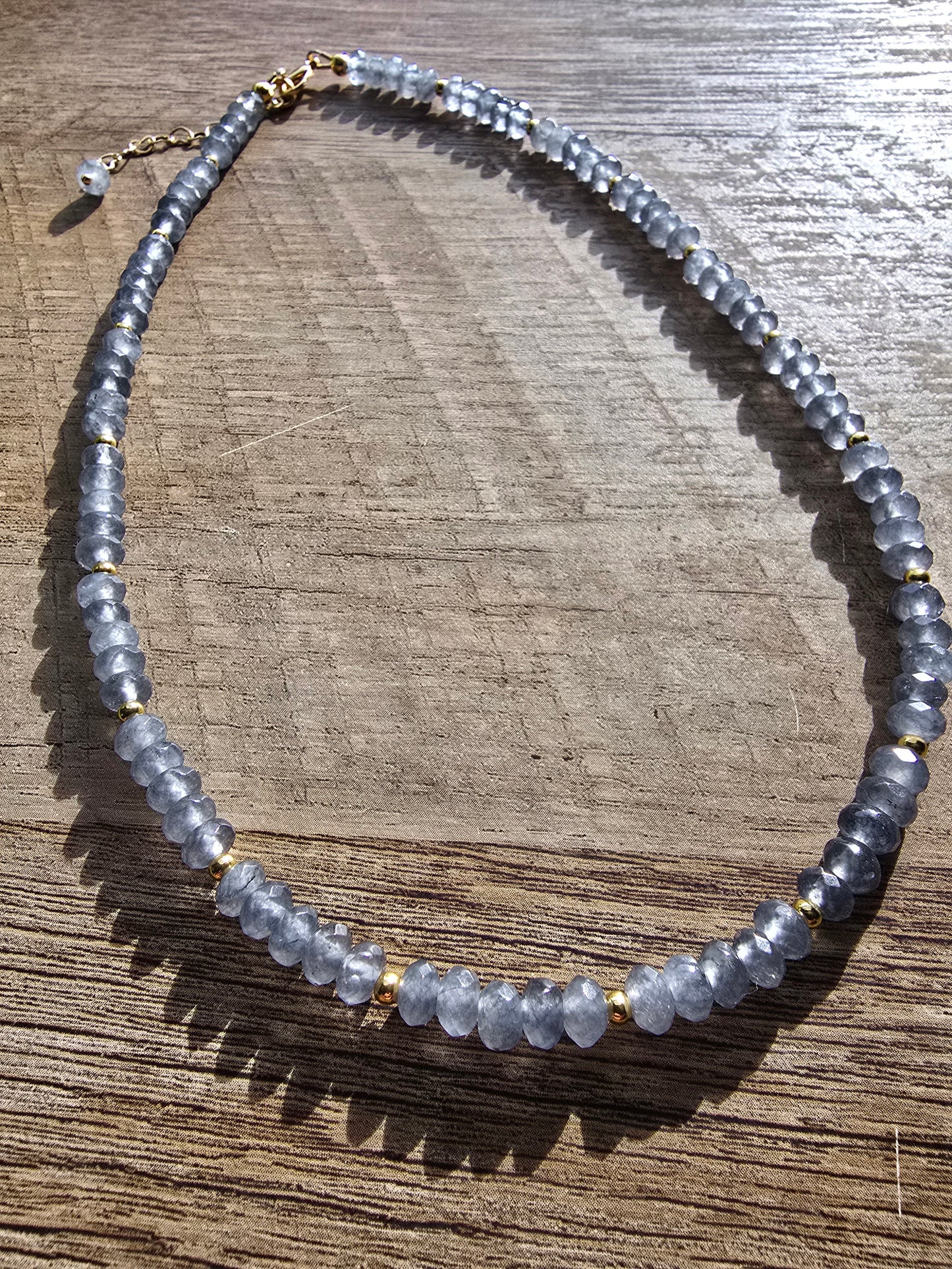 Grey Jade Necklace Sacred Sol Design
