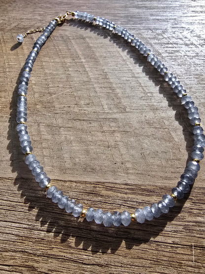 Grey Jade Necklace Sacred Sol Design