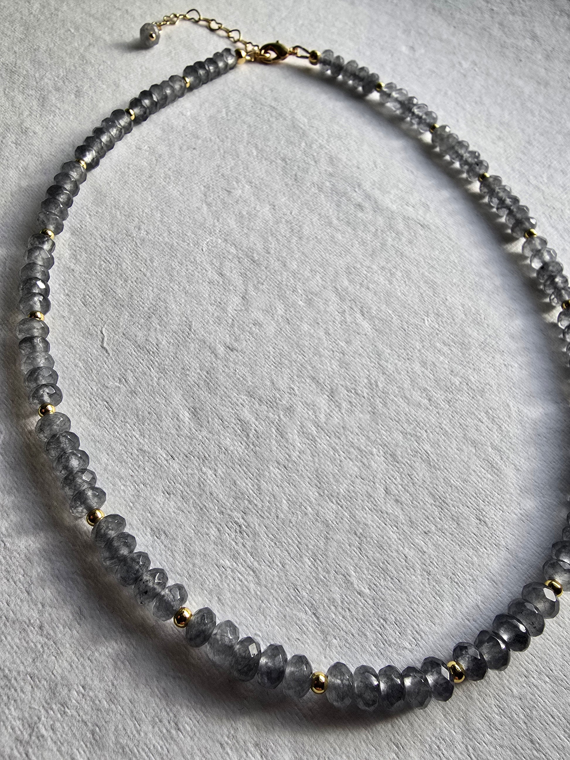 Grey Jade Necklace Sacred Sol Design
