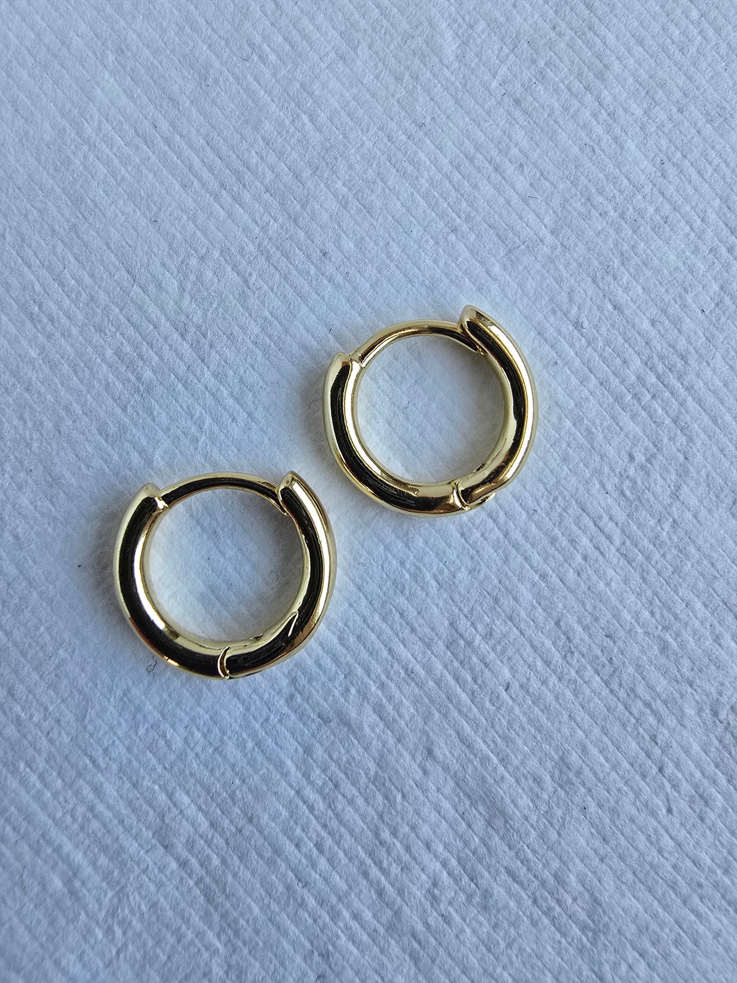 Small Gold Huggie Hoops (13MM)